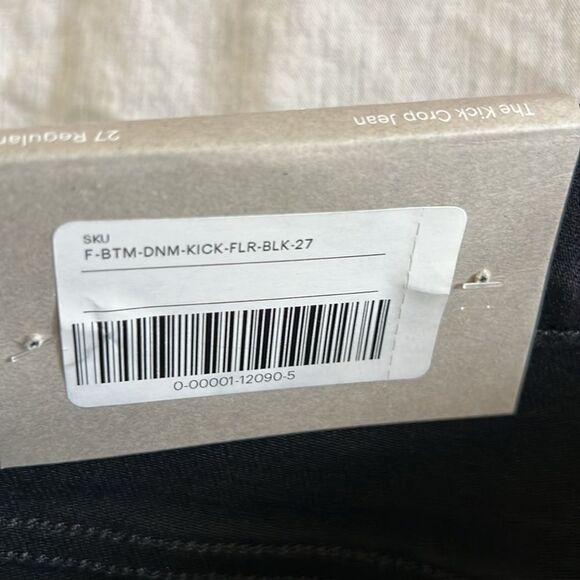 New Everlane The Kick Crop Straight Flare Jeans in Black Size 27 - Picture 8 of 11